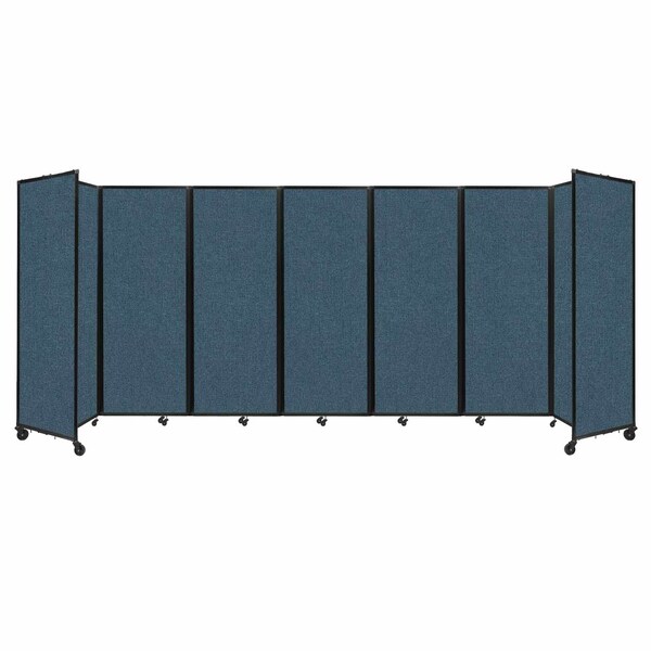 Versare Room Divider 360 Folding Portable Partition 19'6" x 7'6" Caribbean Fabric 1190949 - main